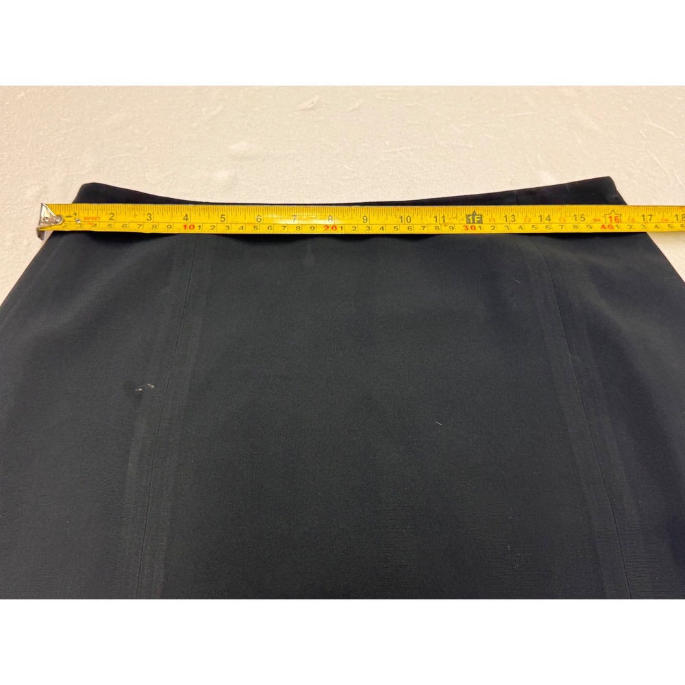 Ann Taylor Black Pleated Hem Pencil Skirt Size 10 Professional Knee Length - Picture 3 of 5